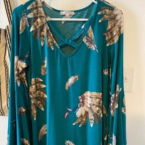 Bell Sleeve Headdress Blouse